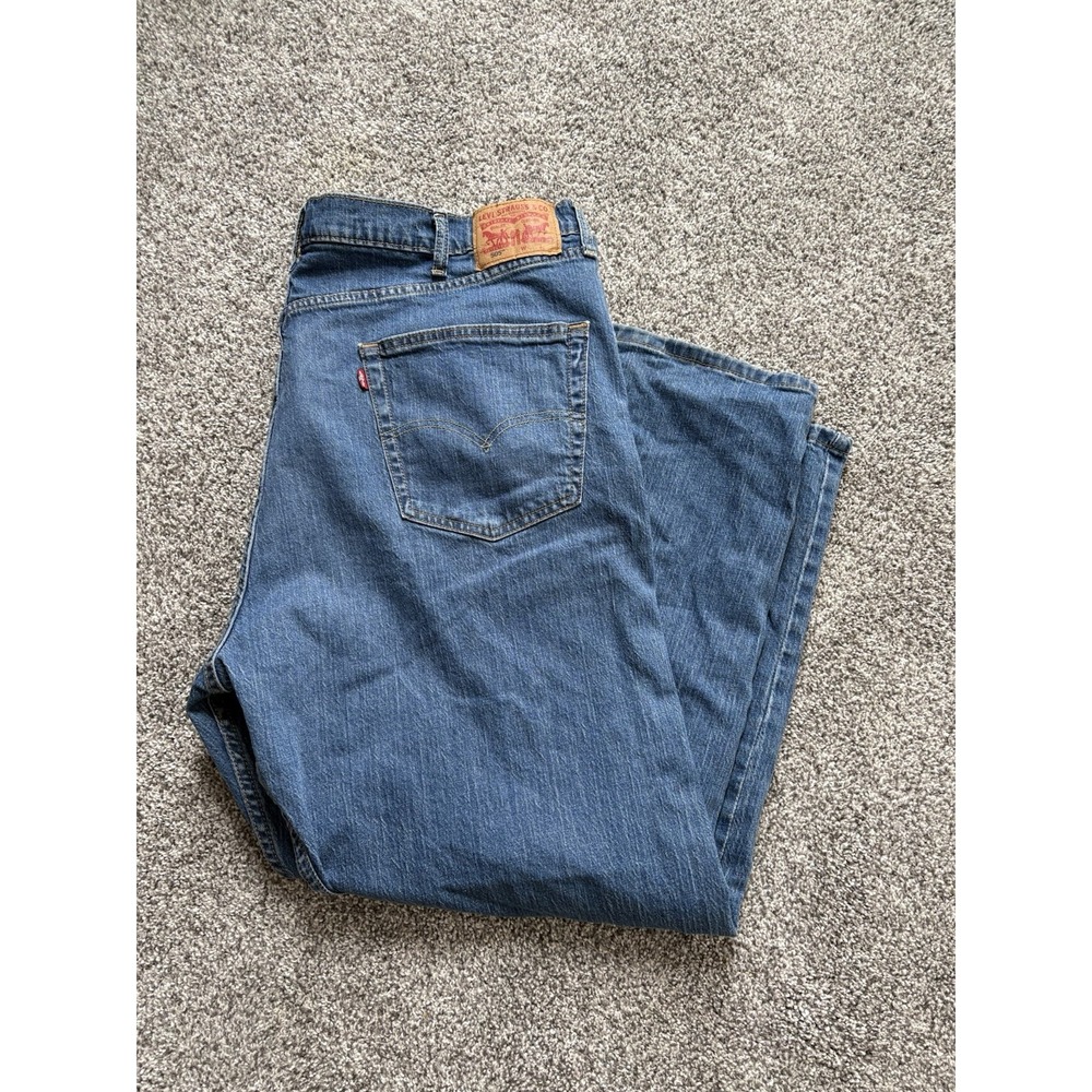 Levis 505 Jeans Men's 44 X 30 Blue Straight Leg Cotton Denim Levi's Medium Wash
